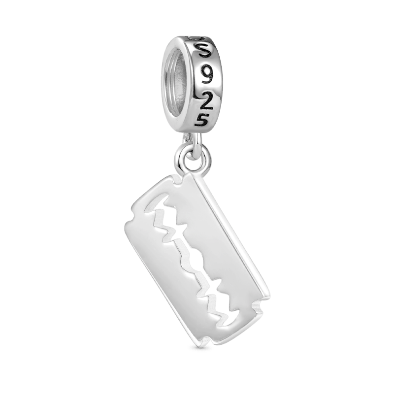 Gnoce Hip-hop Iced Razor Blade Pendant Dangle Charm_2