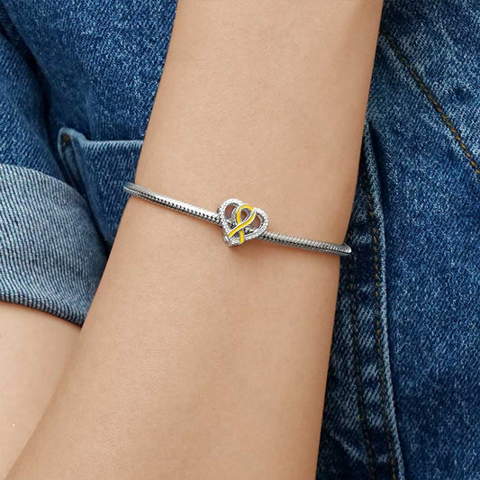 Gnoce Endometriosis Awareness Yellow Ribbon Charm_5