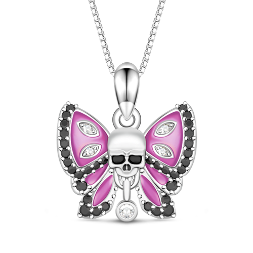 Gnoce Butterfly Skull Necklace_1