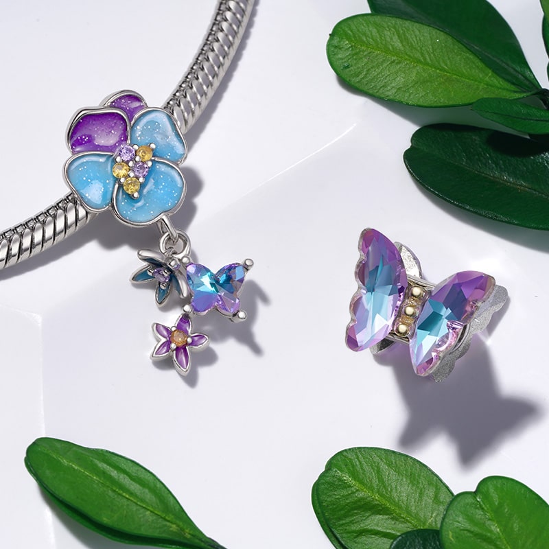 Gnoce Dazzling Colorful Butterfly Charm_3
