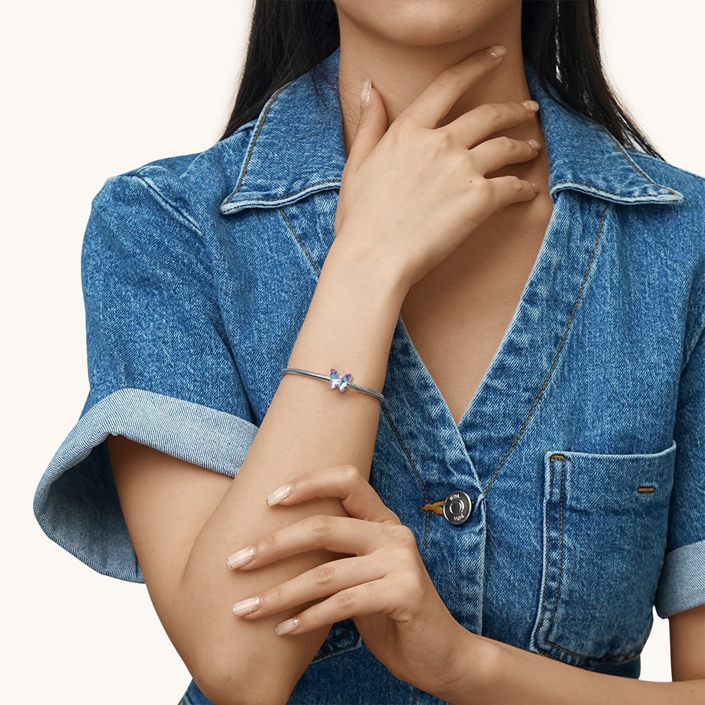 Gnoce Dazzling Colorful Butterfly Charm_4