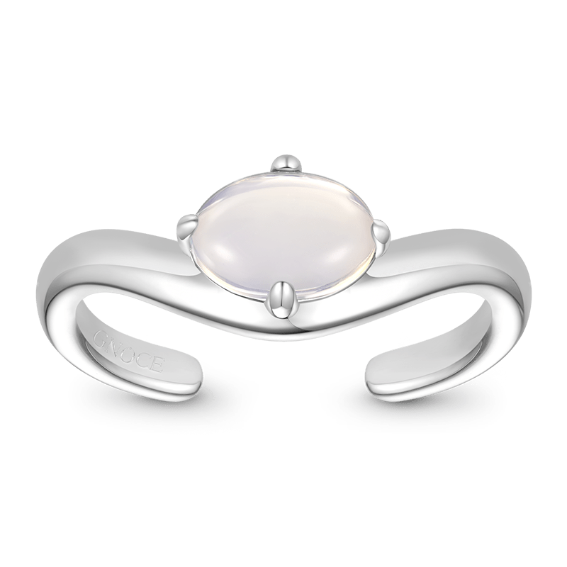 Gnoce Adjustable Oval-Shaped Moonstone Ring_1