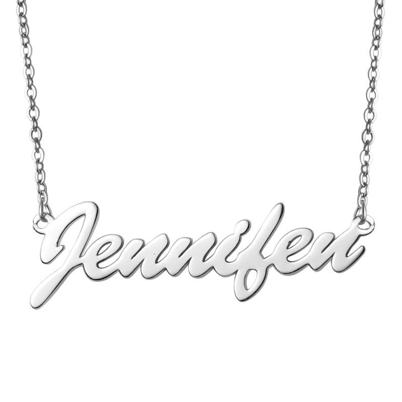 Gnoce "You are Always in My Heart" Classic Personalized Sivler Name Necklace_1