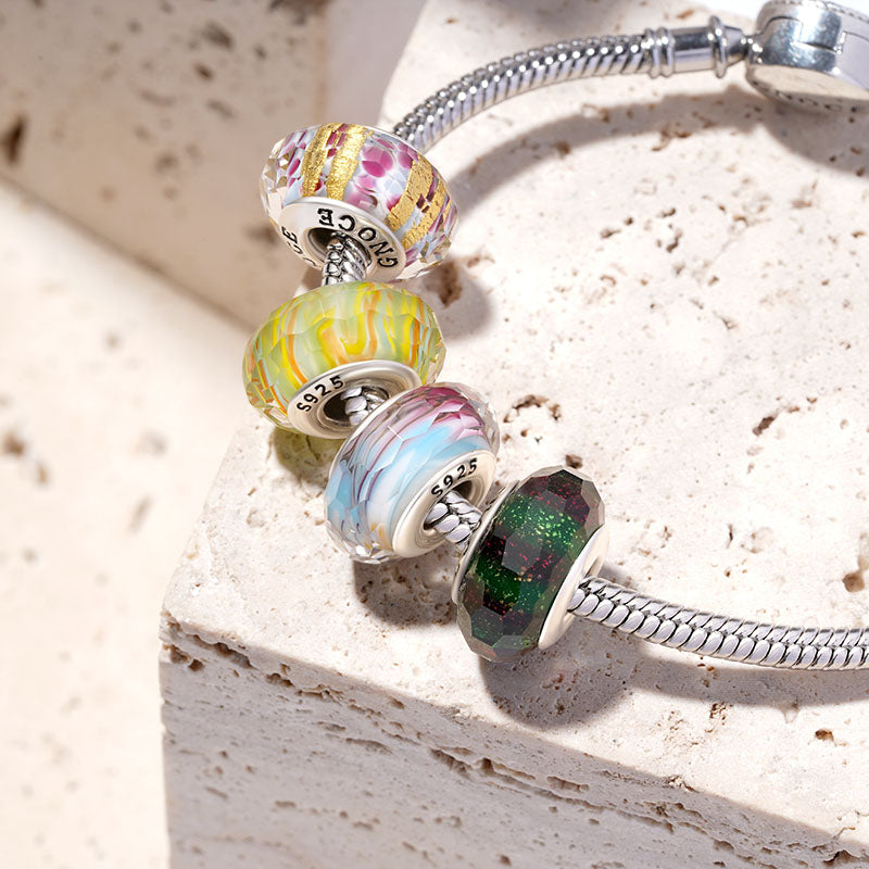 Gnoce Wavy Fancy Yellow Glass Charm_3