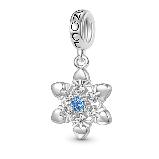 Gnoce Icy Snowflake Drop Pendant Dangle Charm_1