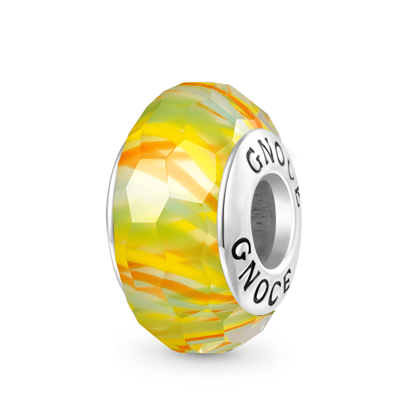 Gnoce Wavy Fancy Yellow Glass Charm_1