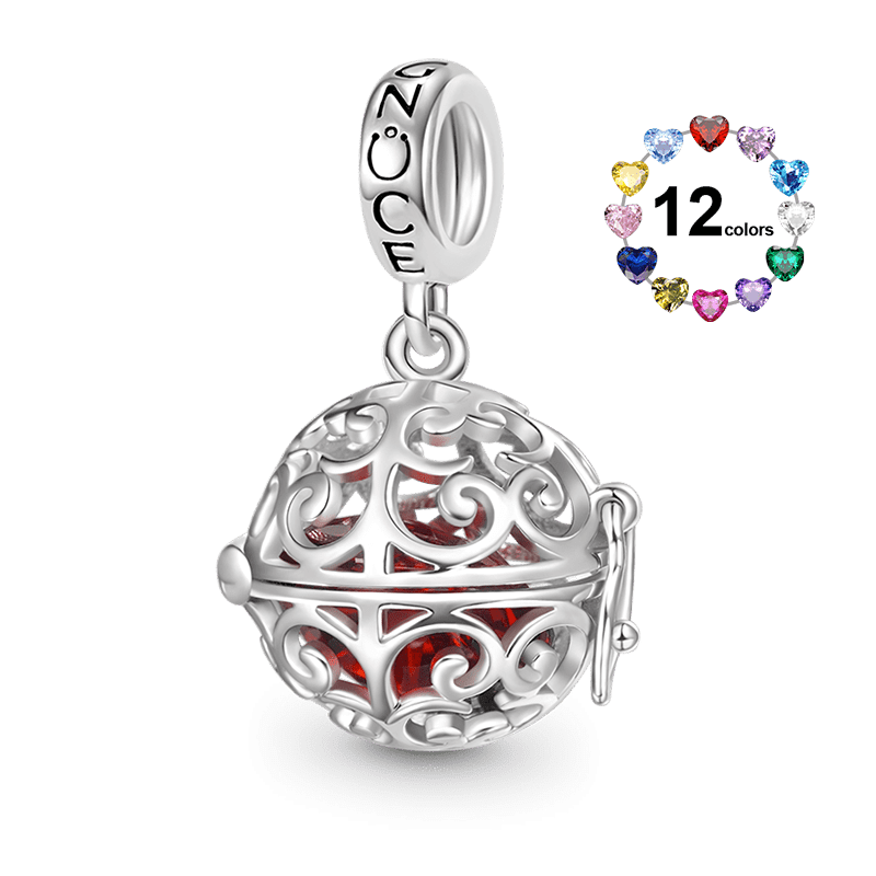 Gnoce Easter Egg Openable Birthstone Pendant Dangle Charm_1