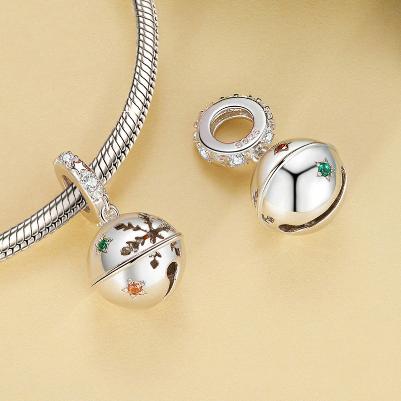 Gnoce Christmas Round Bell Pendant Dangle Charm_2