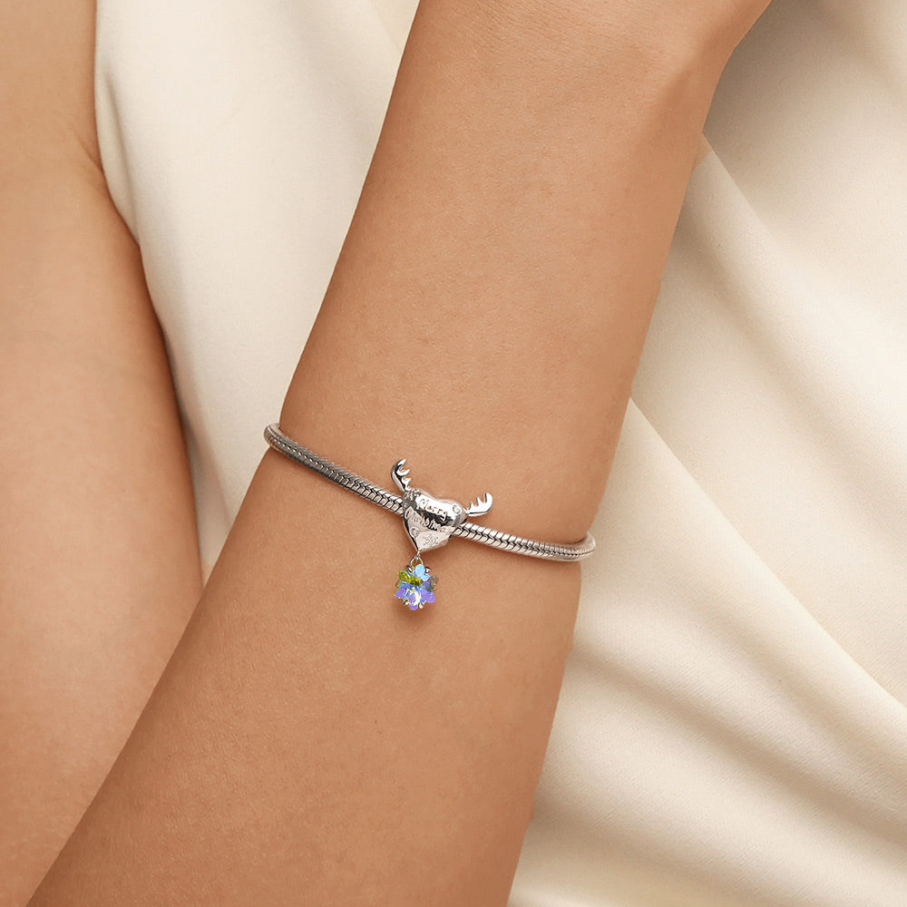 Gnoce "Merry Christmas" Heart-shaped Elk Antler Charm_4