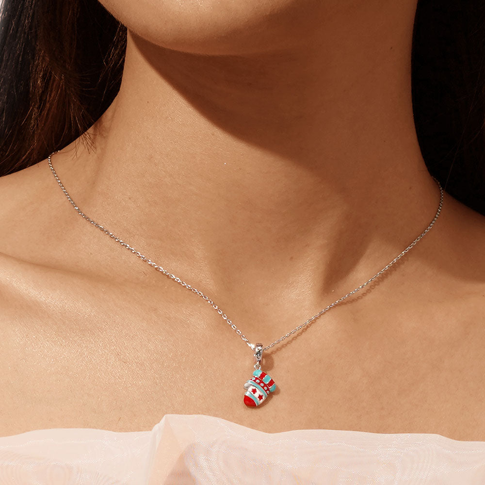 Gnoce Christmas Glove Pendant Dangle Charm_4