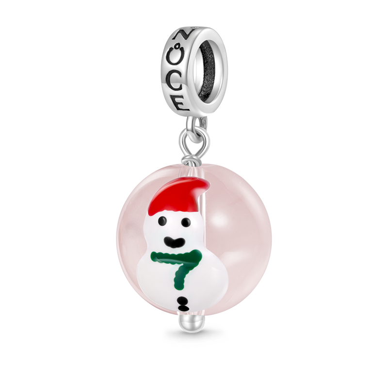 Gnoce Christmas Snowman Ball Pendant Dangle Charm_1