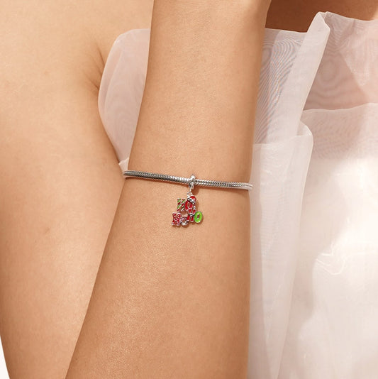 Gnoce Christmas Letter Style Pendant Dangle Charm_5