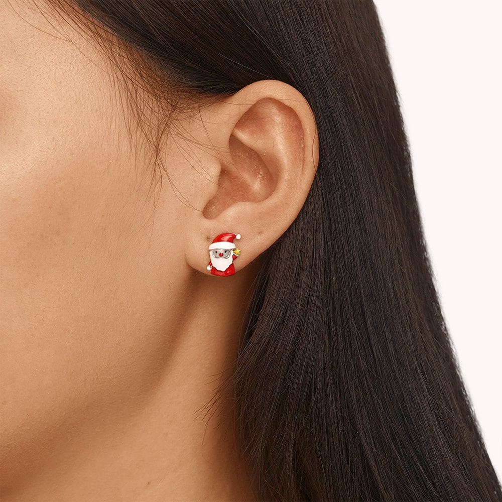 Gnoce Santa Claus Stud Earrings_2