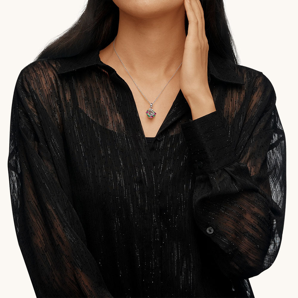 Gnoce Christmas Transparent Garland Gem Pendant Dangle Charm_4