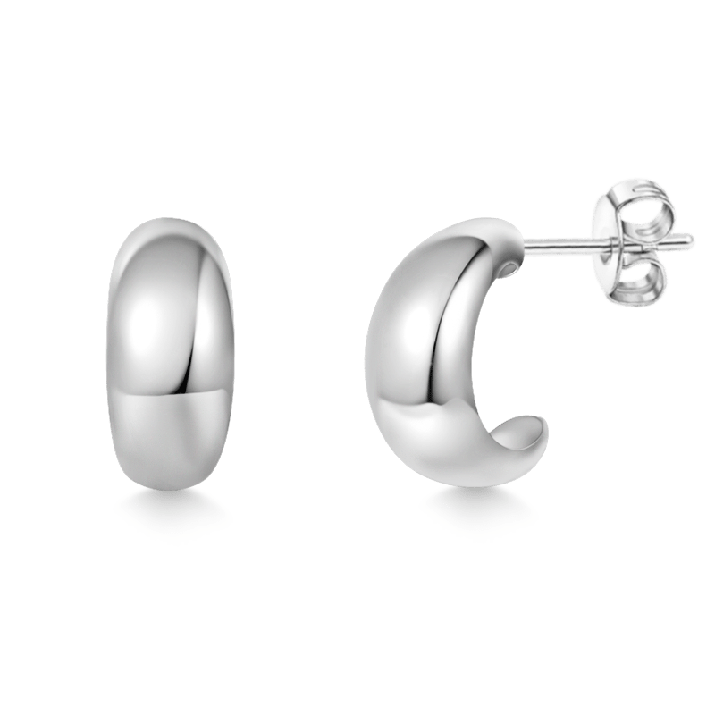 Gnoce Dome Crescent Stud Earrings_3