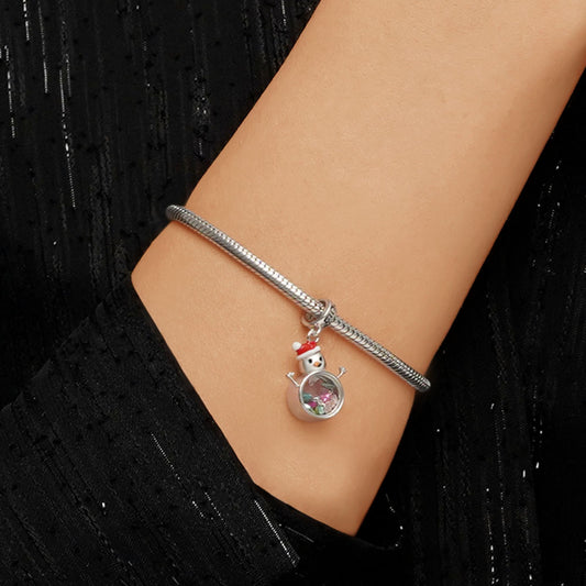 Gnoce Christmas Transparent Snowman Pendant Dangle Charm_6