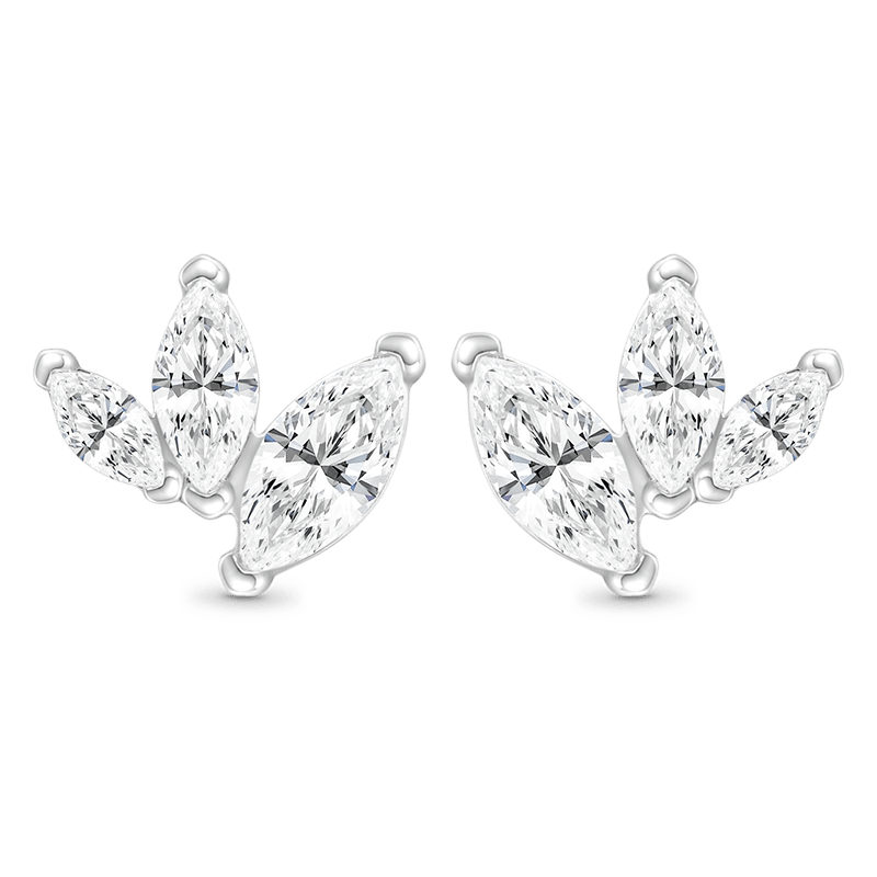 Gnoce Leaf-shaped Stud Earrings_3