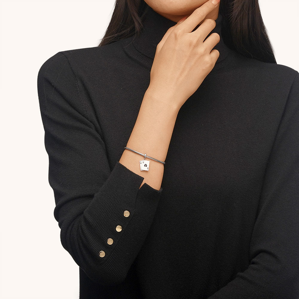 Gnoce Ace of Spades Playing Card Pendant Dangle Charm_4