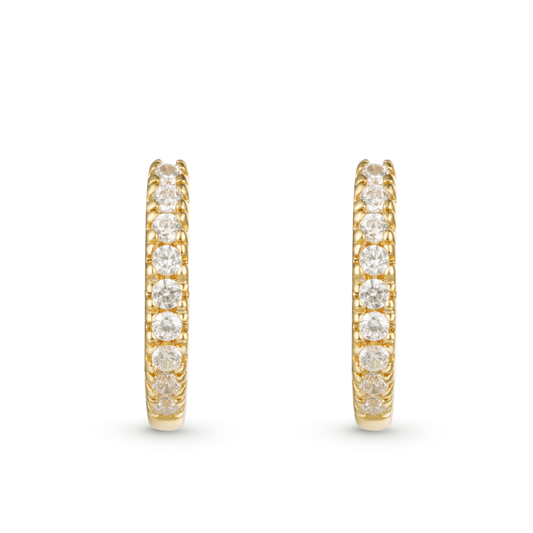 Gnoce Round Hoops Diamond Stud Earrings_1