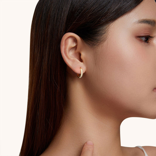 Gnoce Double Row Pave Circle Stud Earrings_5