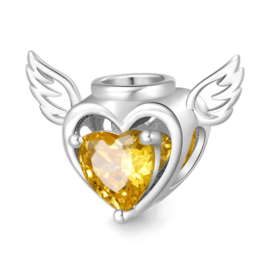 Gnoce Loving Angel Heart Birthstone Personalized Charm_1