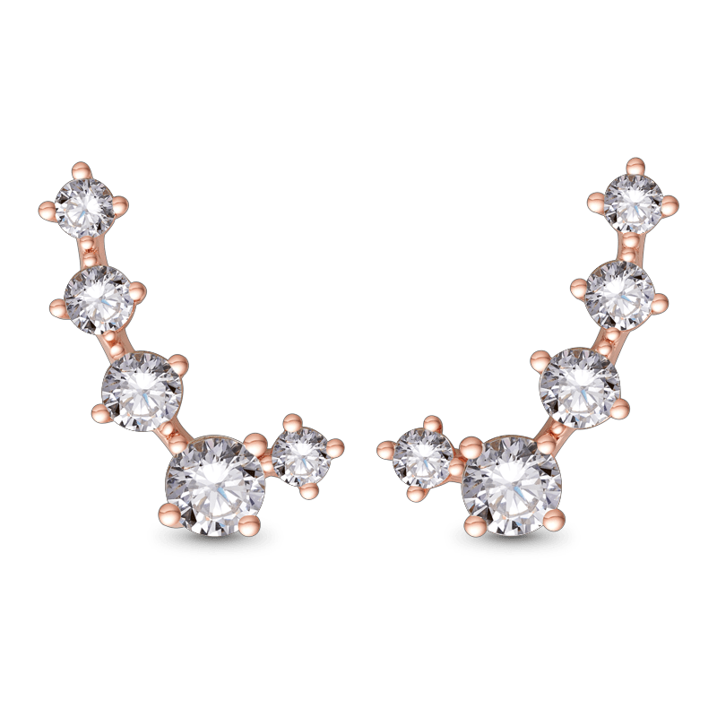 Gnoce Five CZ Studded Earrings_2