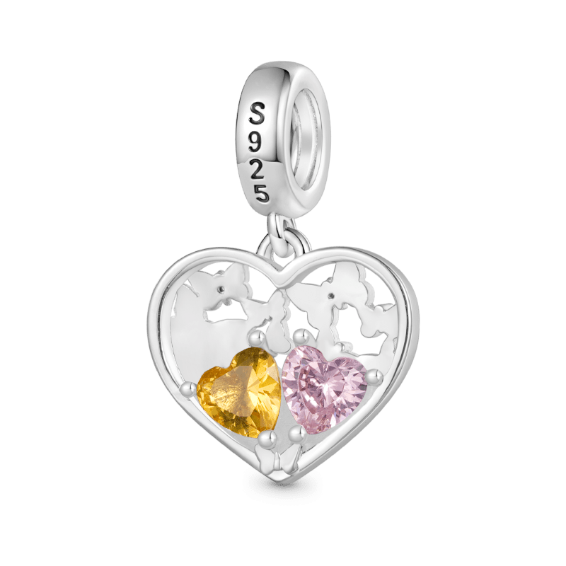 Gnoce Butterfly Love Birthstone Pendant Dangle Charm_2