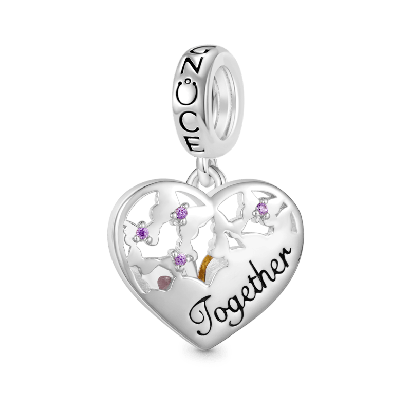 Gnoce Butterfly Love Birthstone Pendant Dangle Charm_1