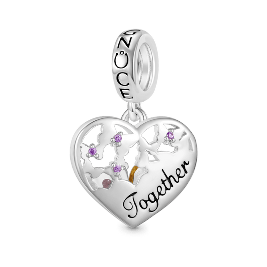 Gnoce Butterfly Love Birthstone Pendant Dangle Charm_1