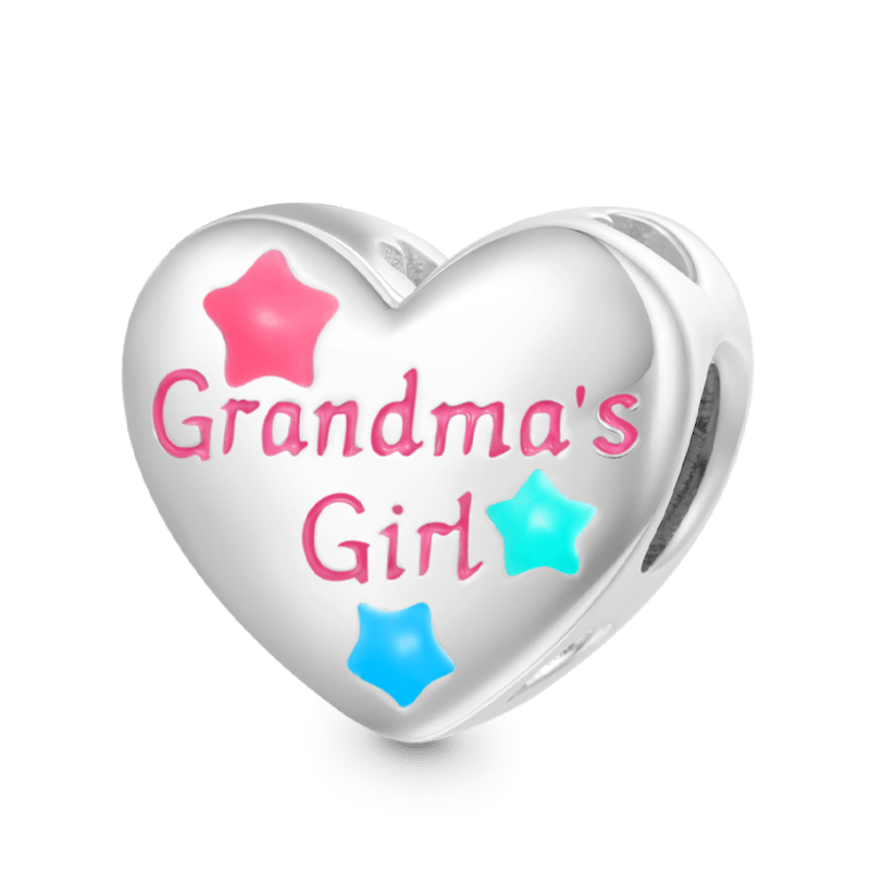 Gnoce Grandma's Girl Lettering Heart Charm_1