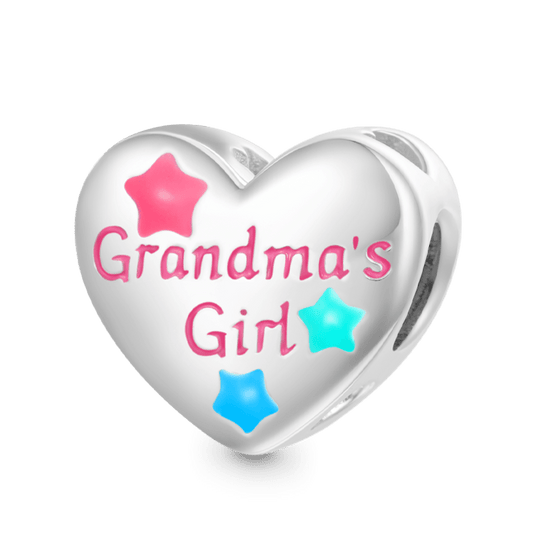 Gnoce Grandma's Girl Lettering Heart Charm_1