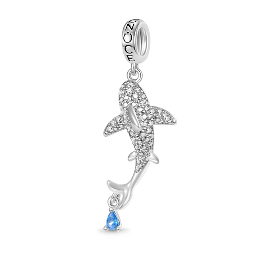 Gnoce Sparkling Shark Pendant Dangle Charm_1