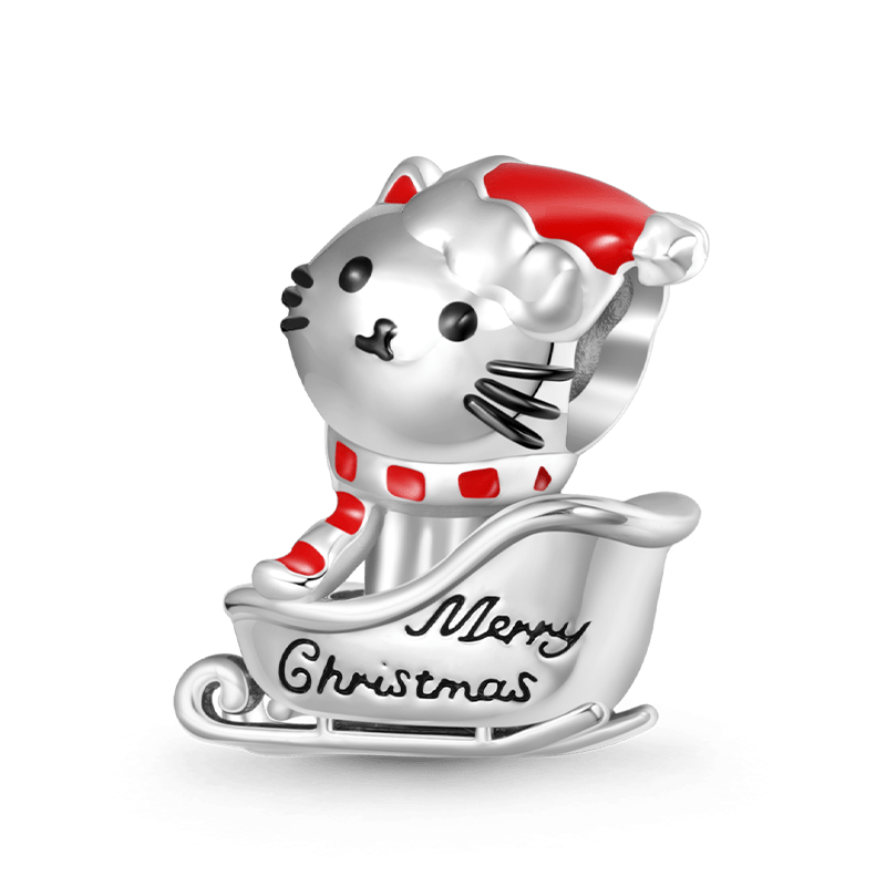 Gnoce Christmas Cat Sleigh Charm_1