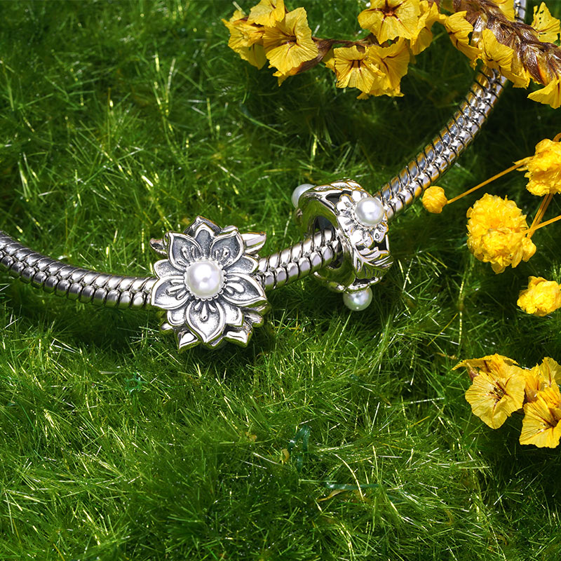 Gnoce Vintage Elegant Daisy Stopper Charm_5