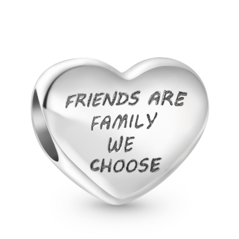 Gnoce "Friends Are Family We Choose" Love Heart Charm_2