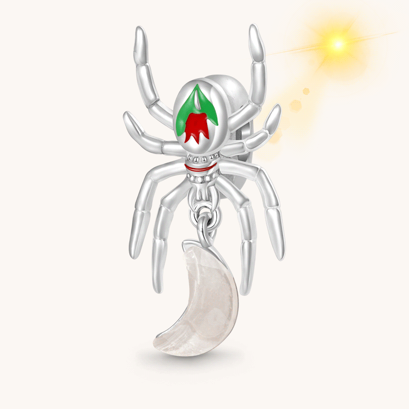 Gnoce Spider Hanging Color-changing Moon Pendant Dangle Charm_1