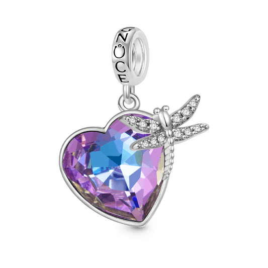 Gnoce Dragonfly Purple Heart Charm_1