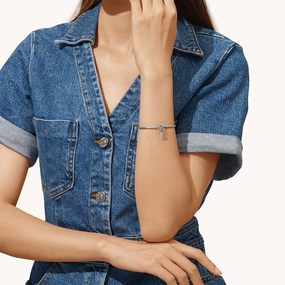 Gnoce Spider Hanging Color-changing Moon Pendant Dangle Charm_4