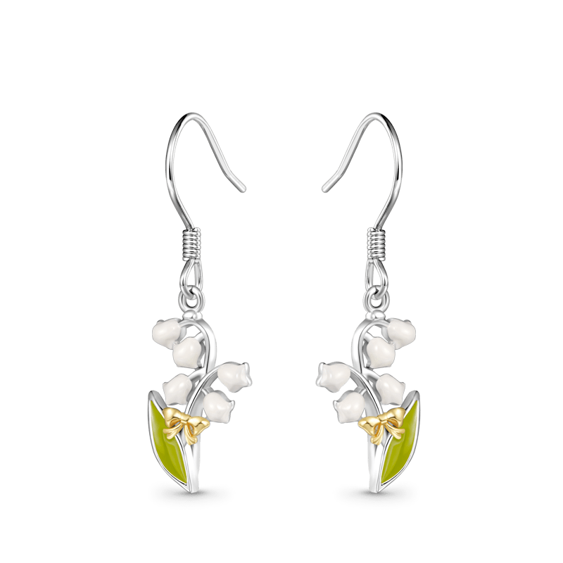 Gnoce Lily of the Valley Flower Dangle Earrings_2