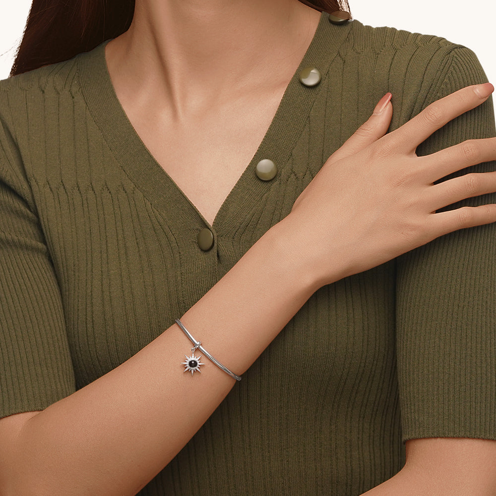 Gnoce Projection Sun Personalized Photo Pendant Dangle Charm_3