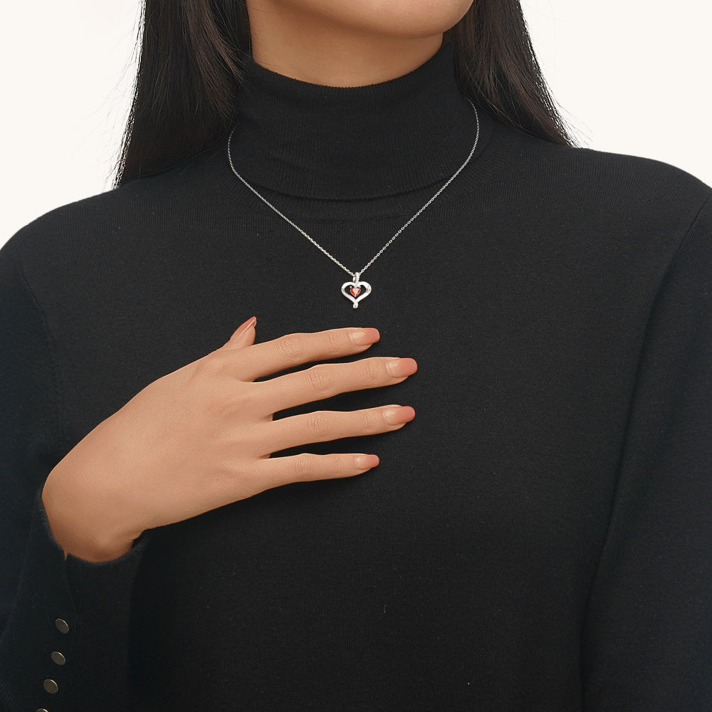 Gnoce Birthstone Heart Personalized Necklace_6