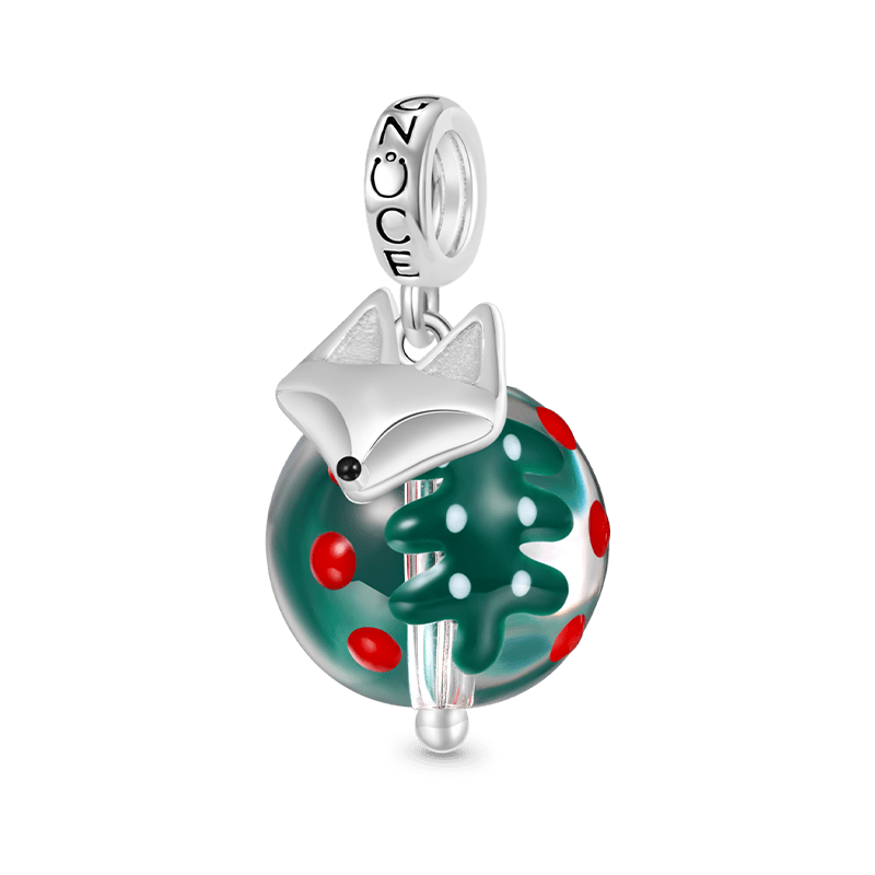 Gnoce Christmas Tree Forest Fox Pendant Dangle Charm_1