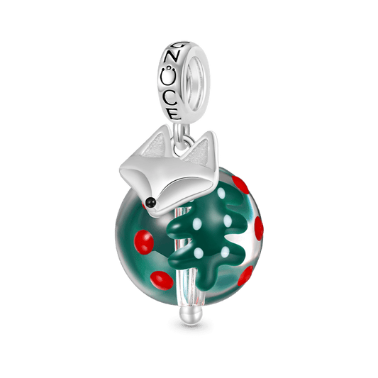 Gnoce Christmas Tree Forest Fox Pendant Dangle Charm_1