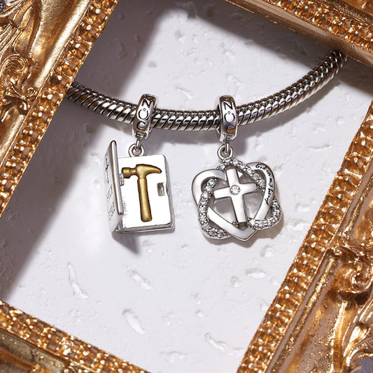 Gnoce HOLY BIBLE Book Pendant Dangle Charm_5