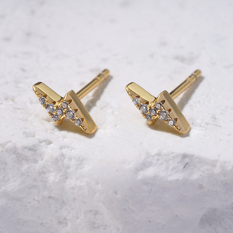 Gnoce Lightning Bolt Stud Earrings_5