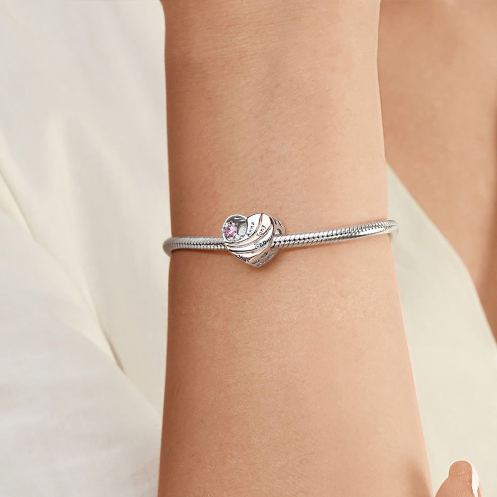 Gnoce Family Love Heart Engravable Charm_5