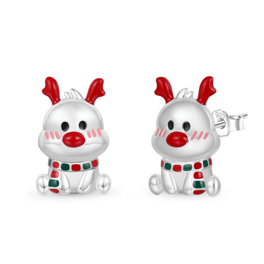 Gnoce Christmas Elk Shaped Stud Earrings_1