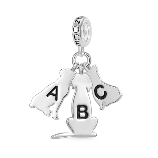 Gnoce Multi-pet Letters Personalized Dog Pendant Dangle Charm_1