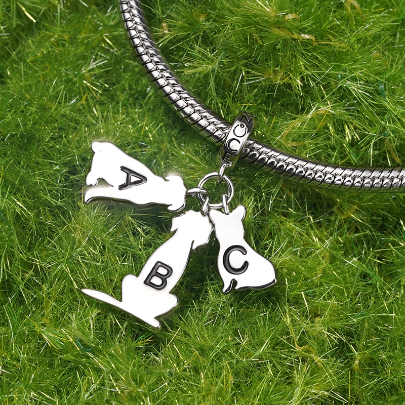Gnoce Multi-pet Letters Personalized Dog Pendant Dangle Charm_3