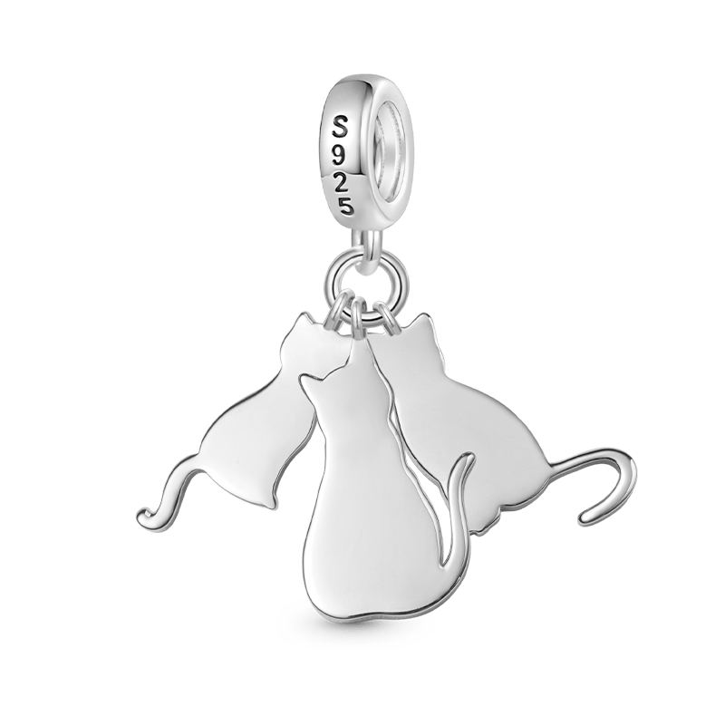 Gnoce Multi-pet Letters Personalized Cat Pendant Dangle Charm_2